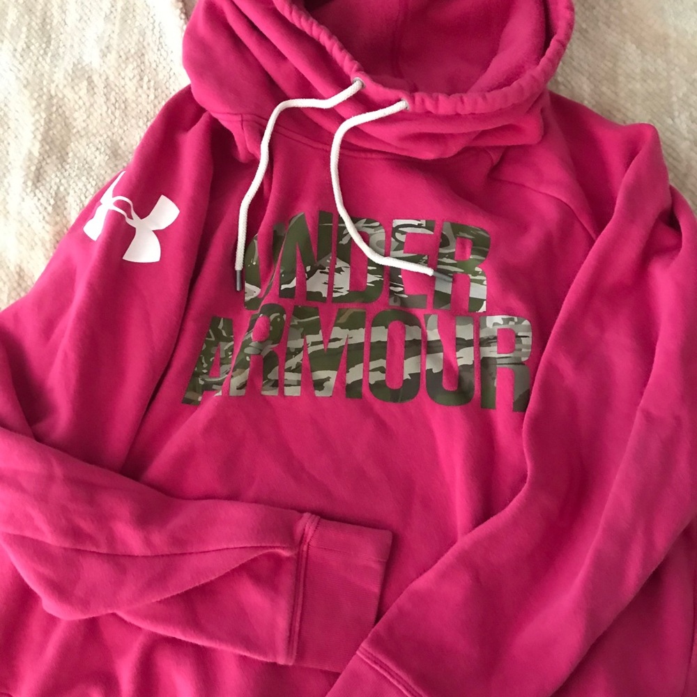 Under Armour Pink Cowl Neck Hoodie